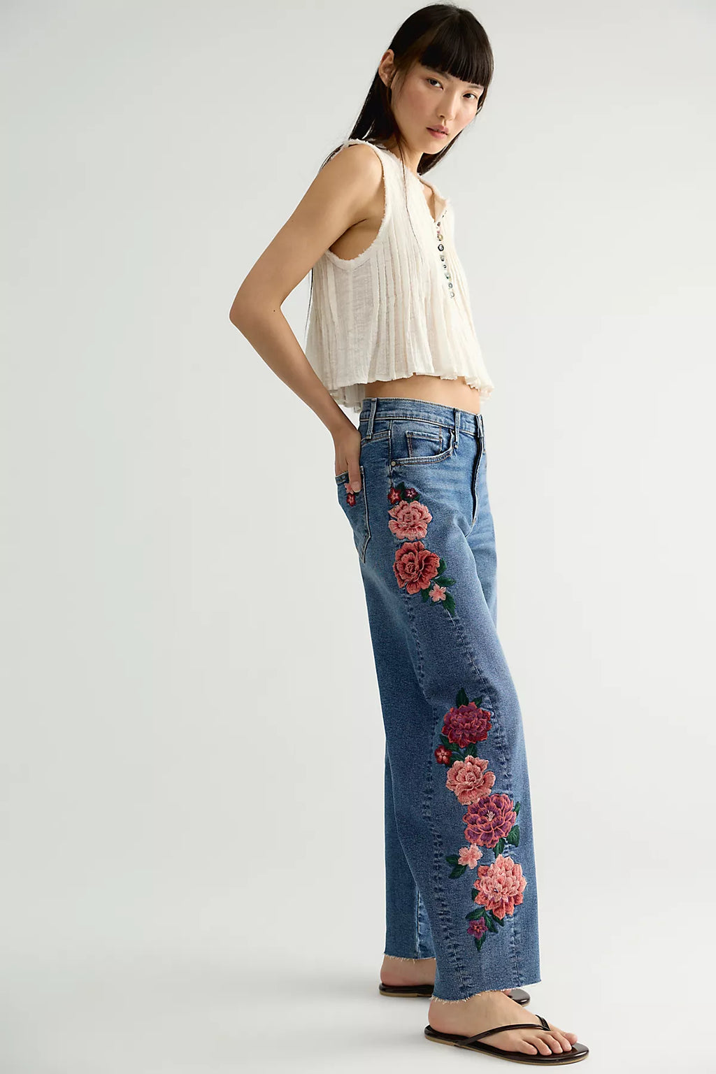 Driftwood Parker Embroidered Jeans