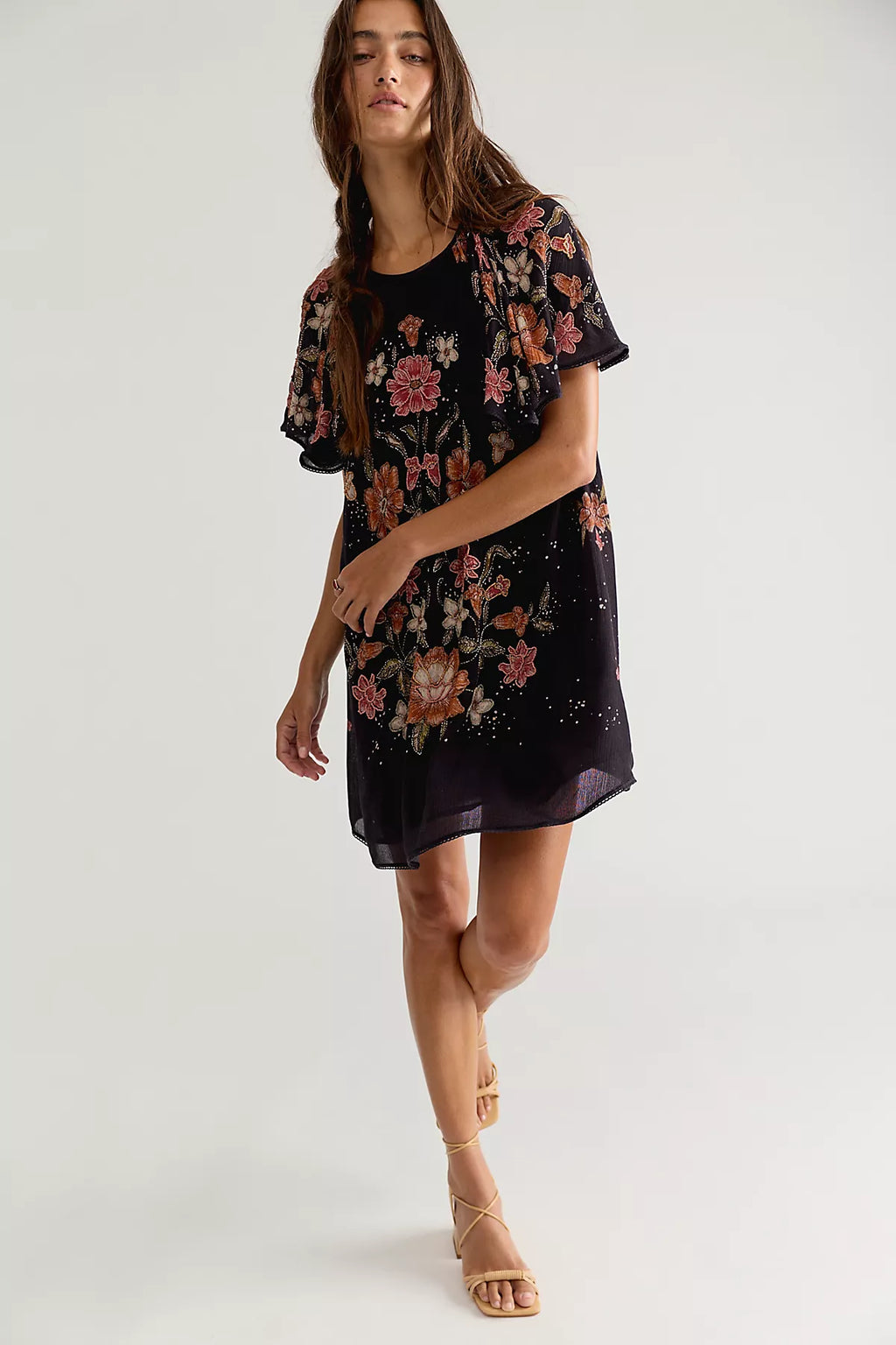Tropics Beaded Mini Dress