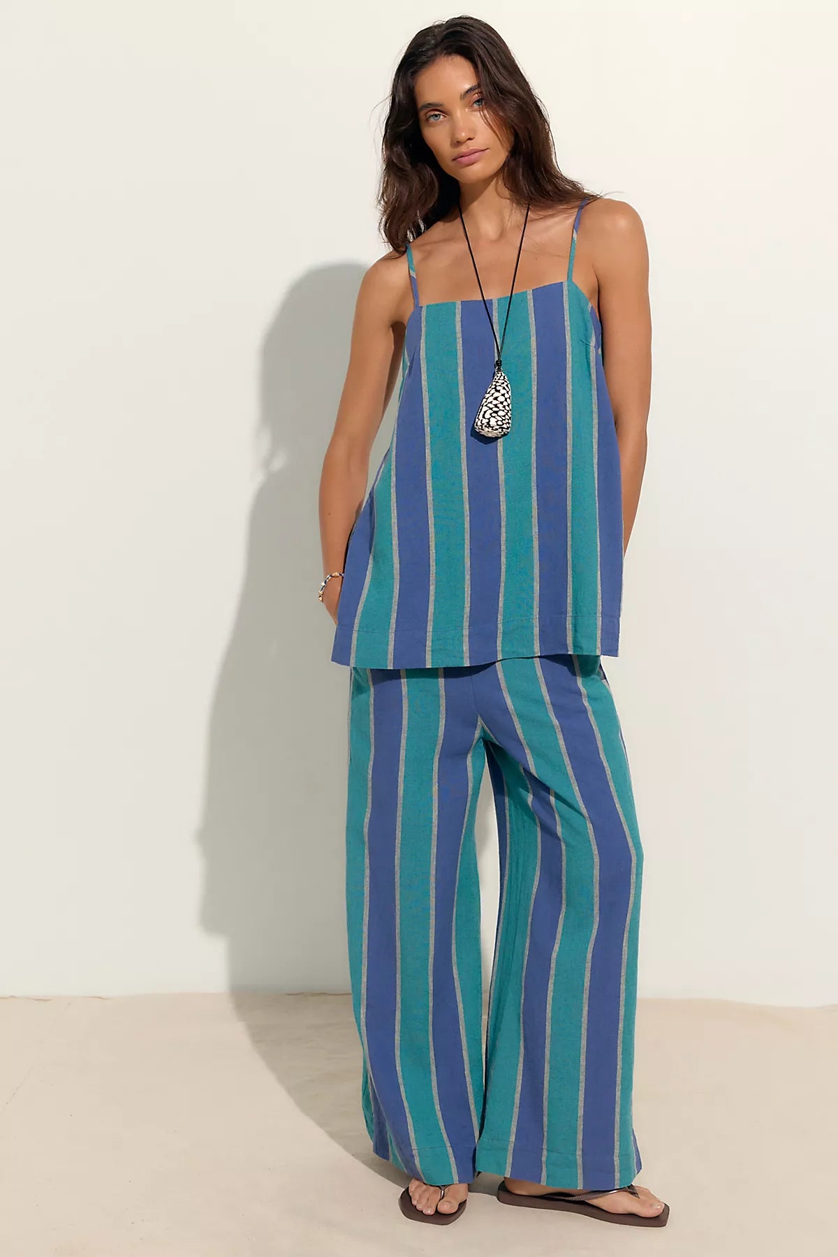 Sightseer Linen Striped Pant Set