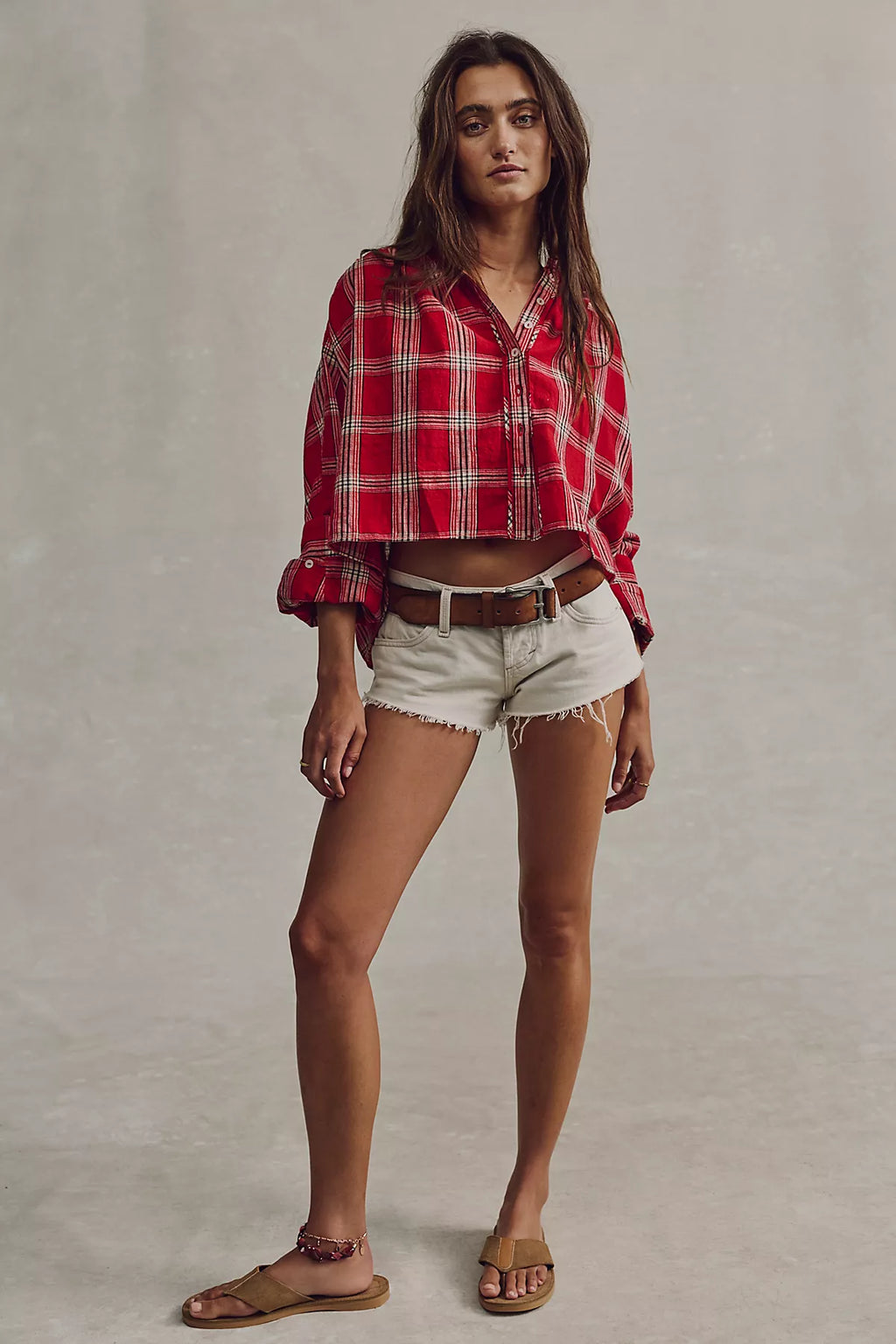 We The Free Mira Plaid Top