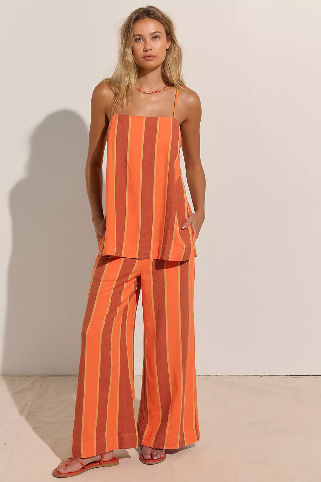 Sightseer Linen Striped Pant Set