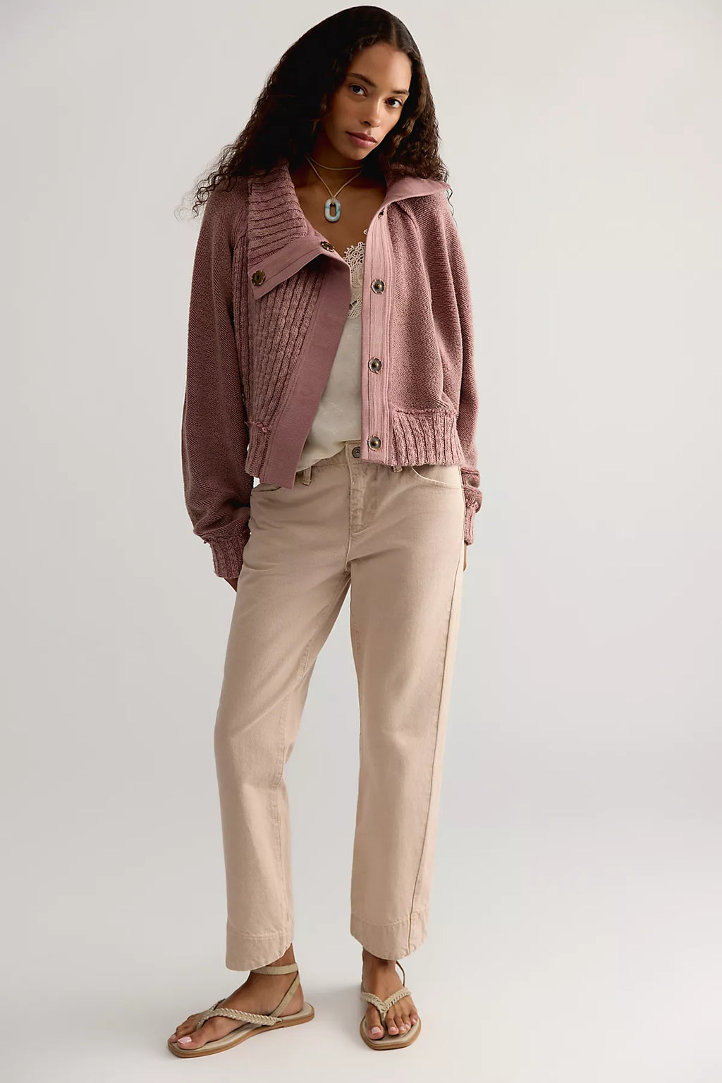 We The Free Annie Cozy Funnel-Neck Cardi