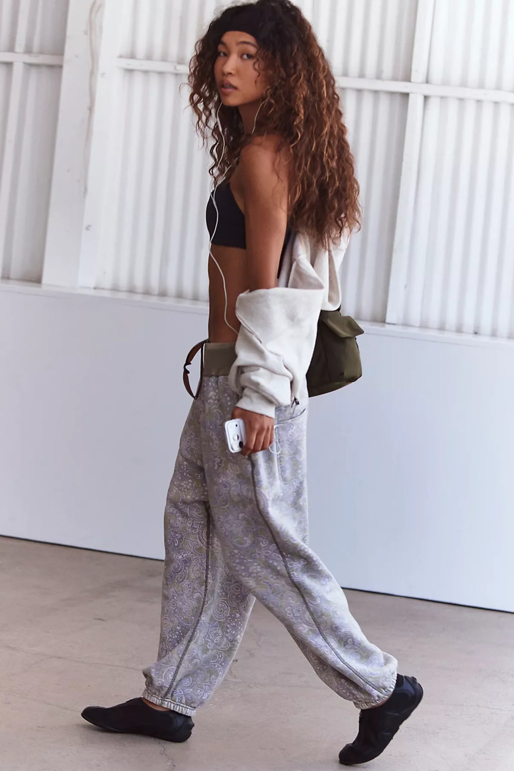 Printed Down Time Joggers