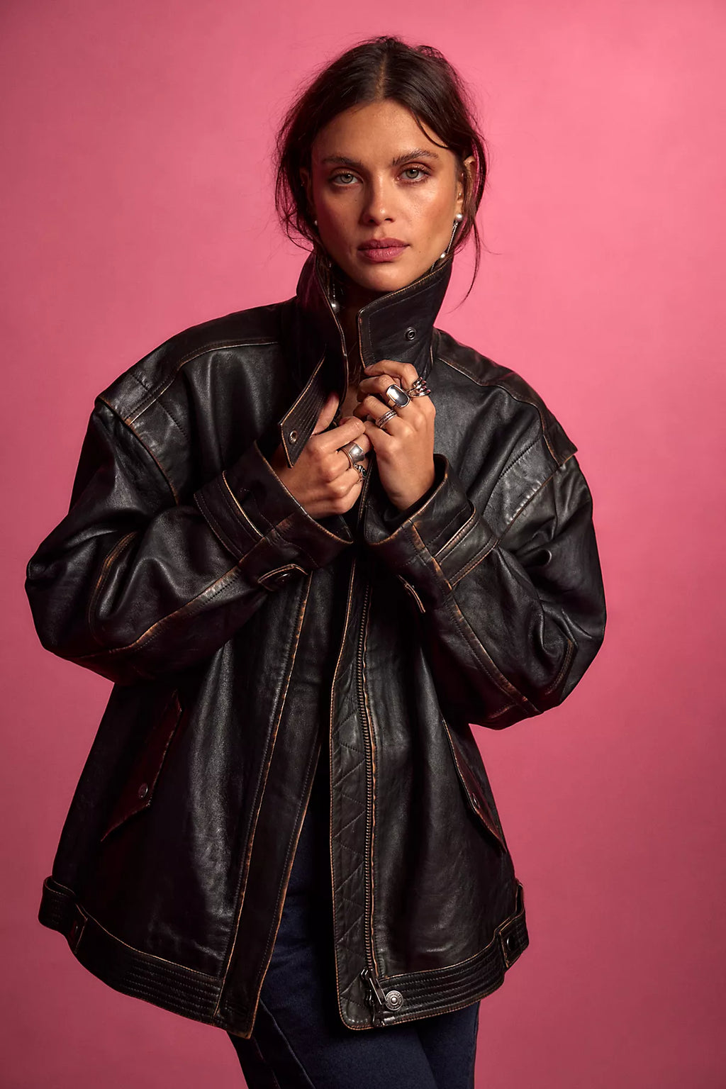 We The Free Parker Leather Jacket