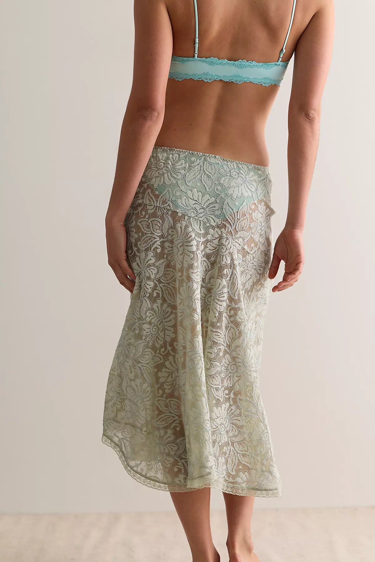 Sheer Emotion Midi Slip Skirt