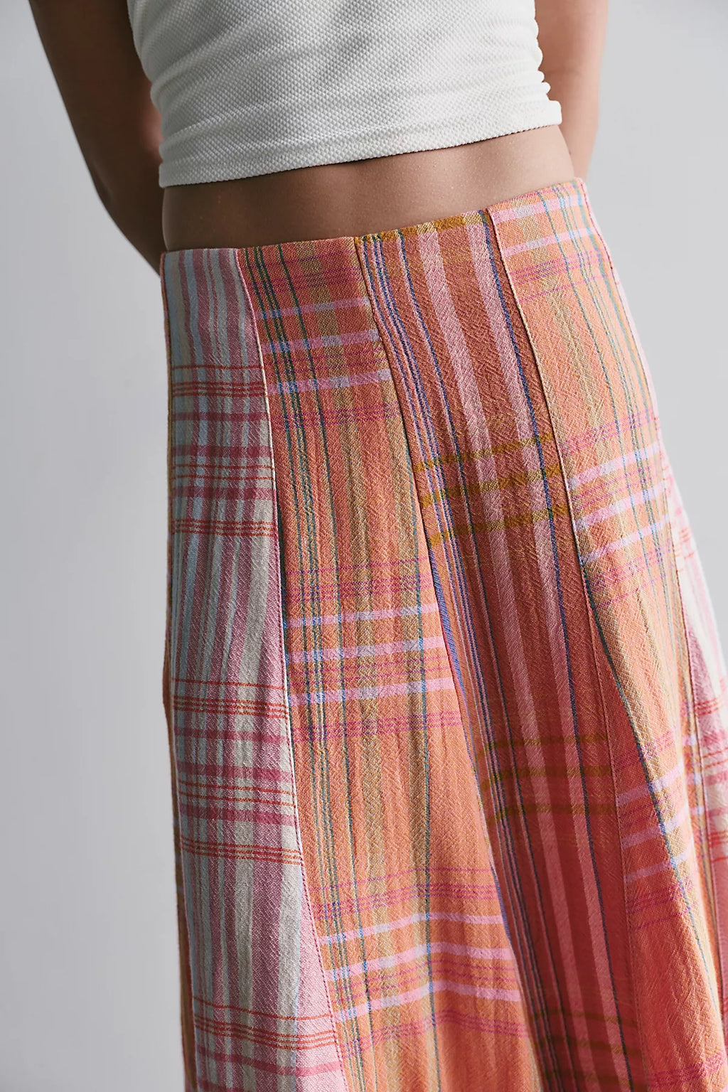 Maizie Summer Plaidwork Maxi Skirt