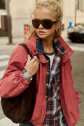 The Tales Cut Off Patchwork Check Button Down Shirt