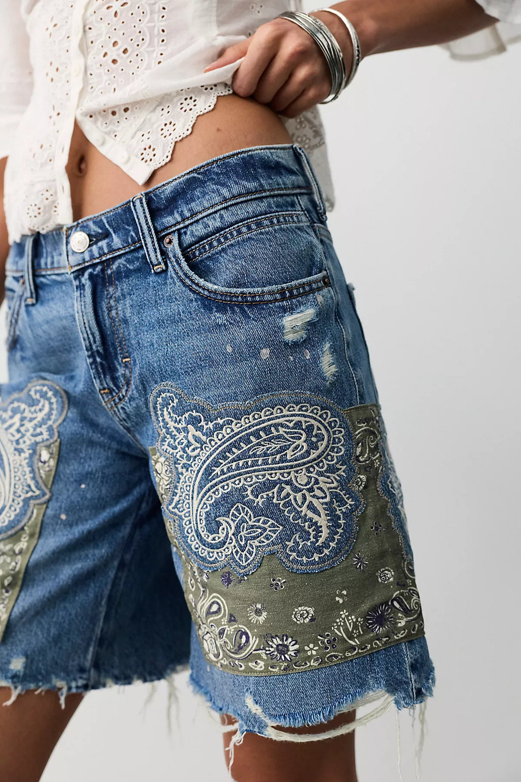 We The Free Reverie Patchwork Shorts