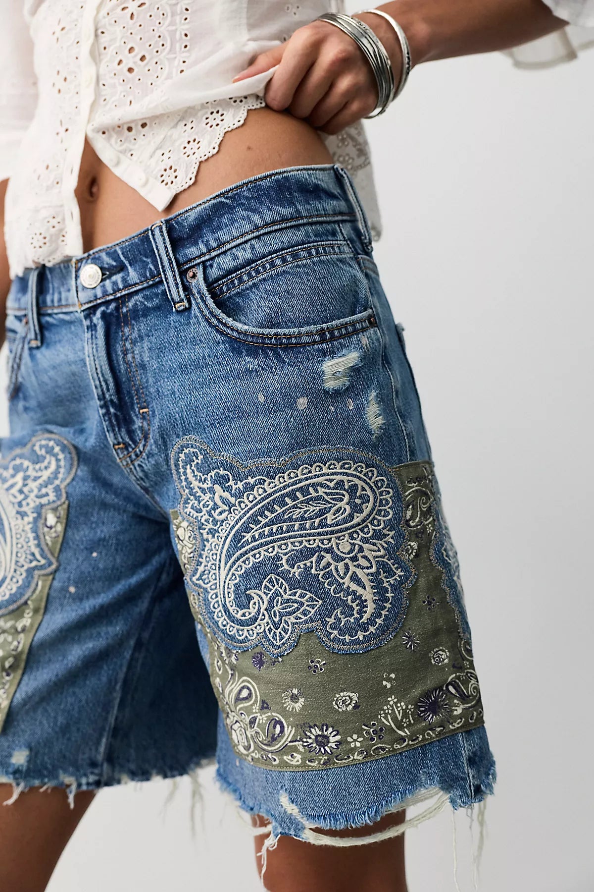 We The Free Reverie Patchwork Shorts