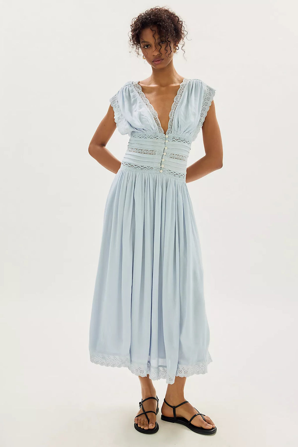 Swimming Across The Sky Midi Dress