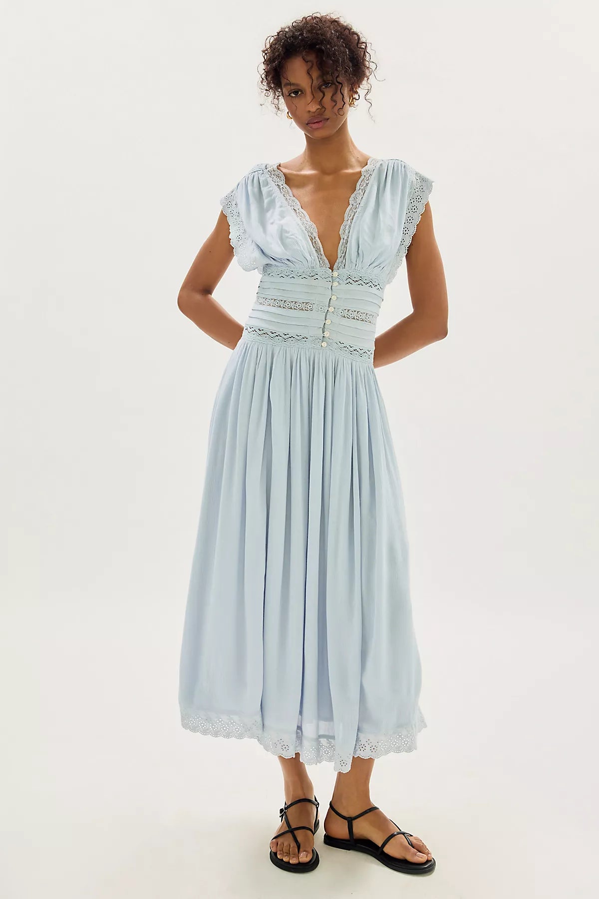 Swimming Across The Sky Midi Dress