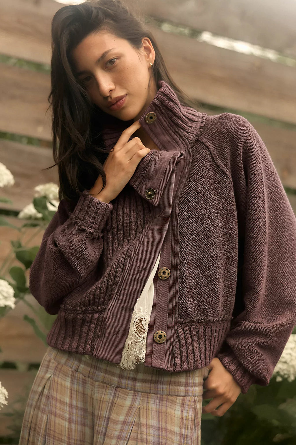 We The Free Annie Cozy Funnel-Neck Cardi