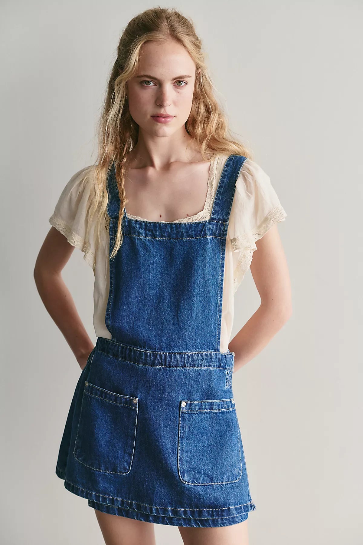 We The Free Beau Apron Denim Skirtall