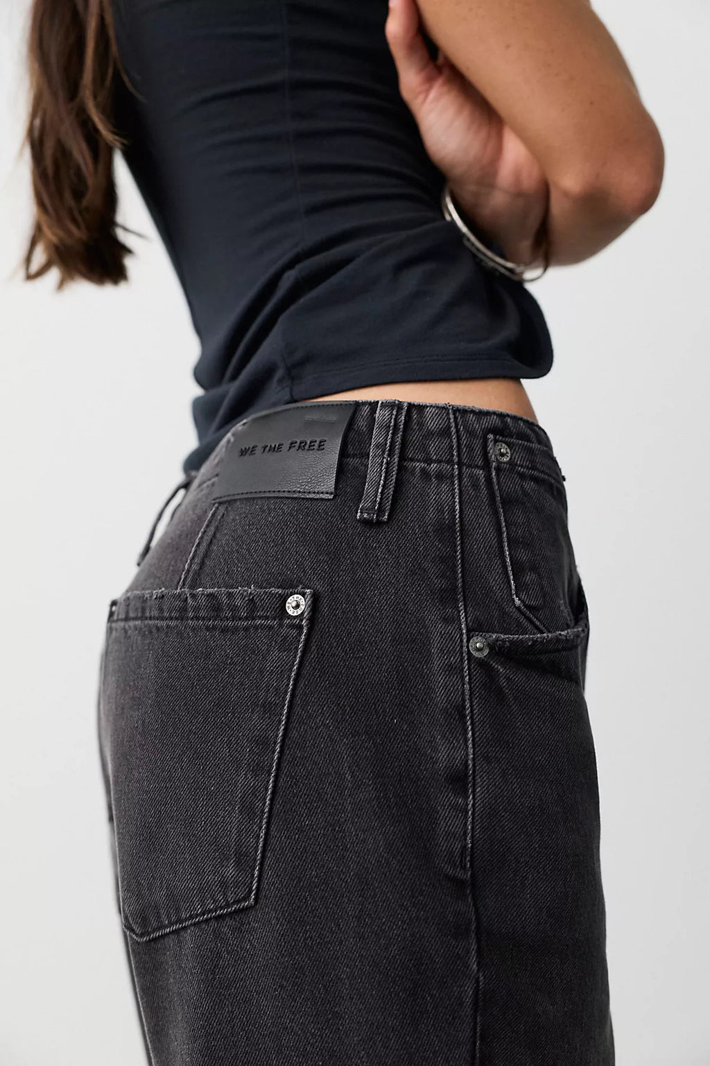 We The Free Leona Low-Rise Twisted Slim Jeans