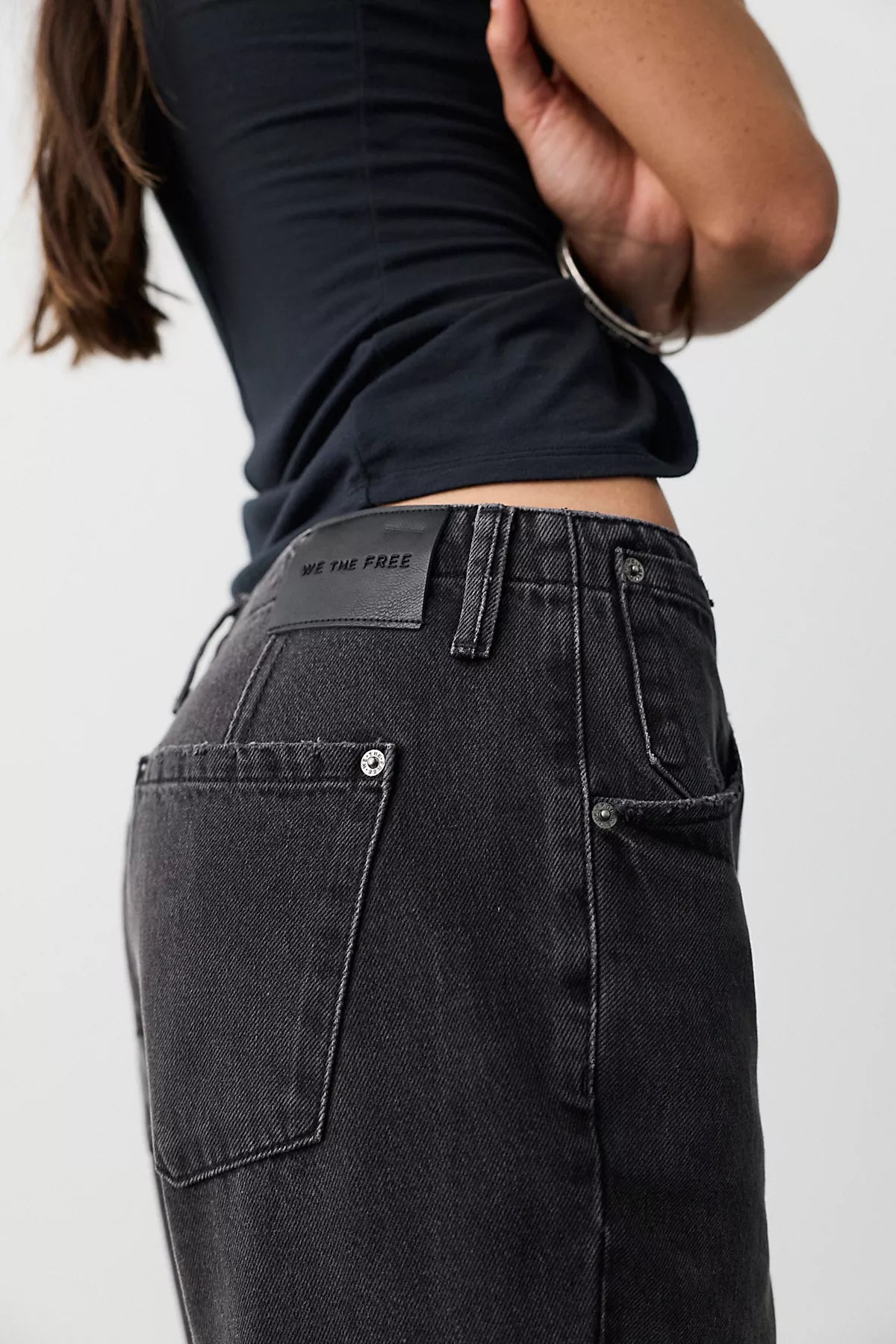 We The Free Leona Low-Rise Twisted Slim Jeans