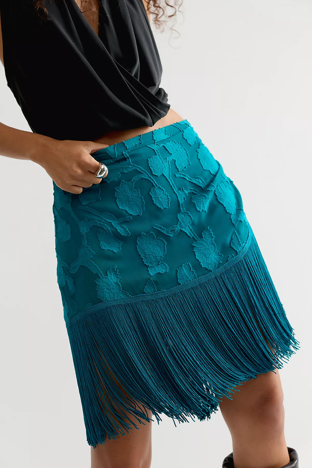 Nigel Preston Micro Mini Fringe Skirt
