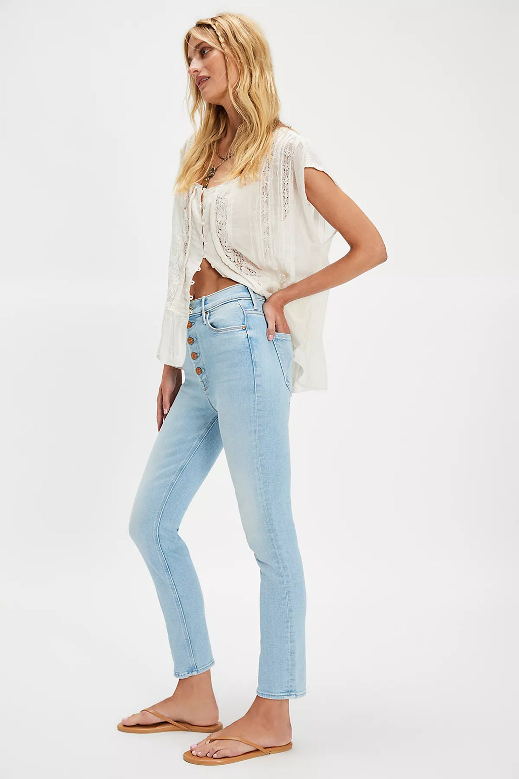 MOTHER The Pixie Dazzler Ankle Jeans