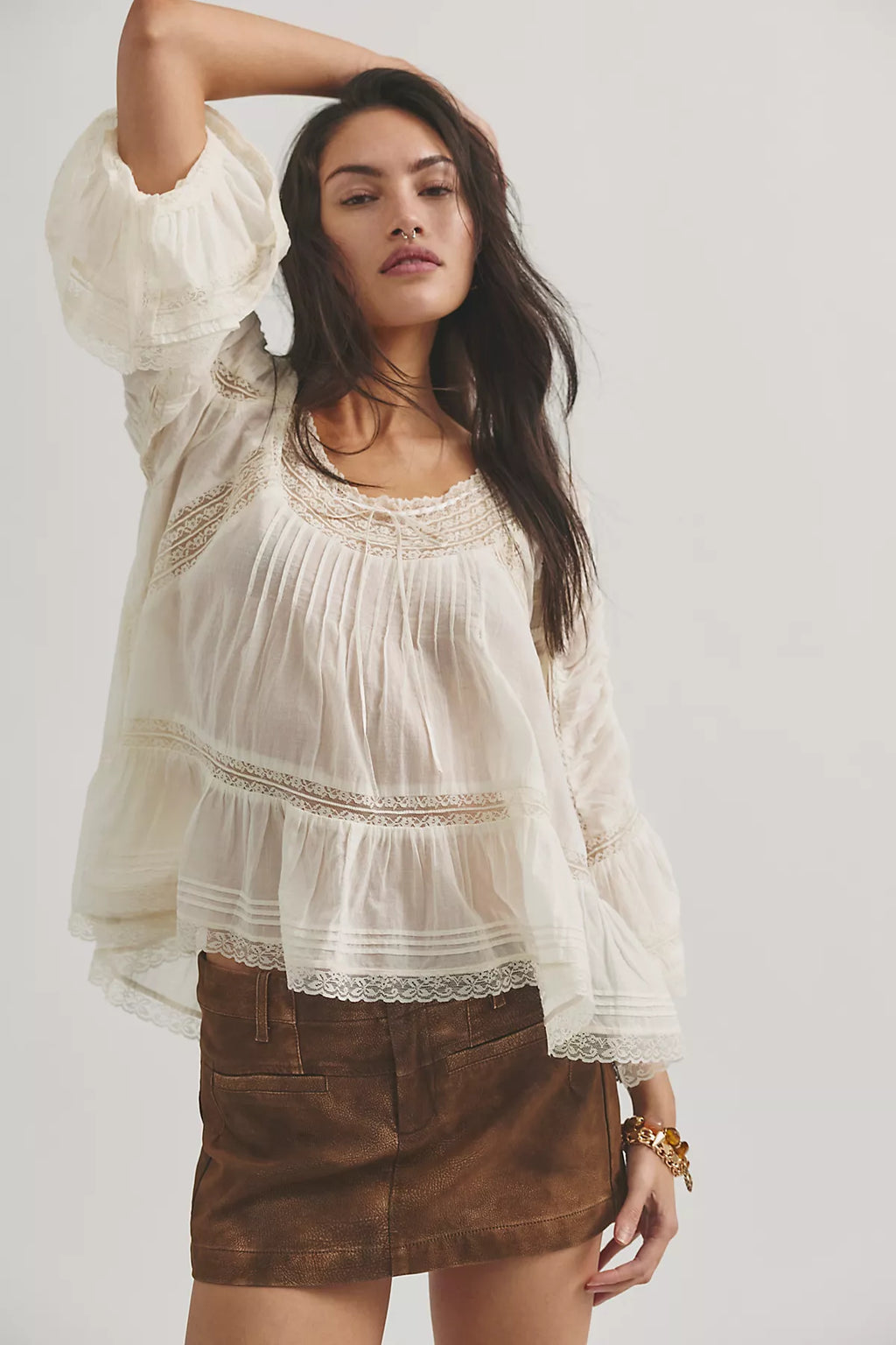 We The Free Mille-Fleurs Vegan Suede Micro Skirt
