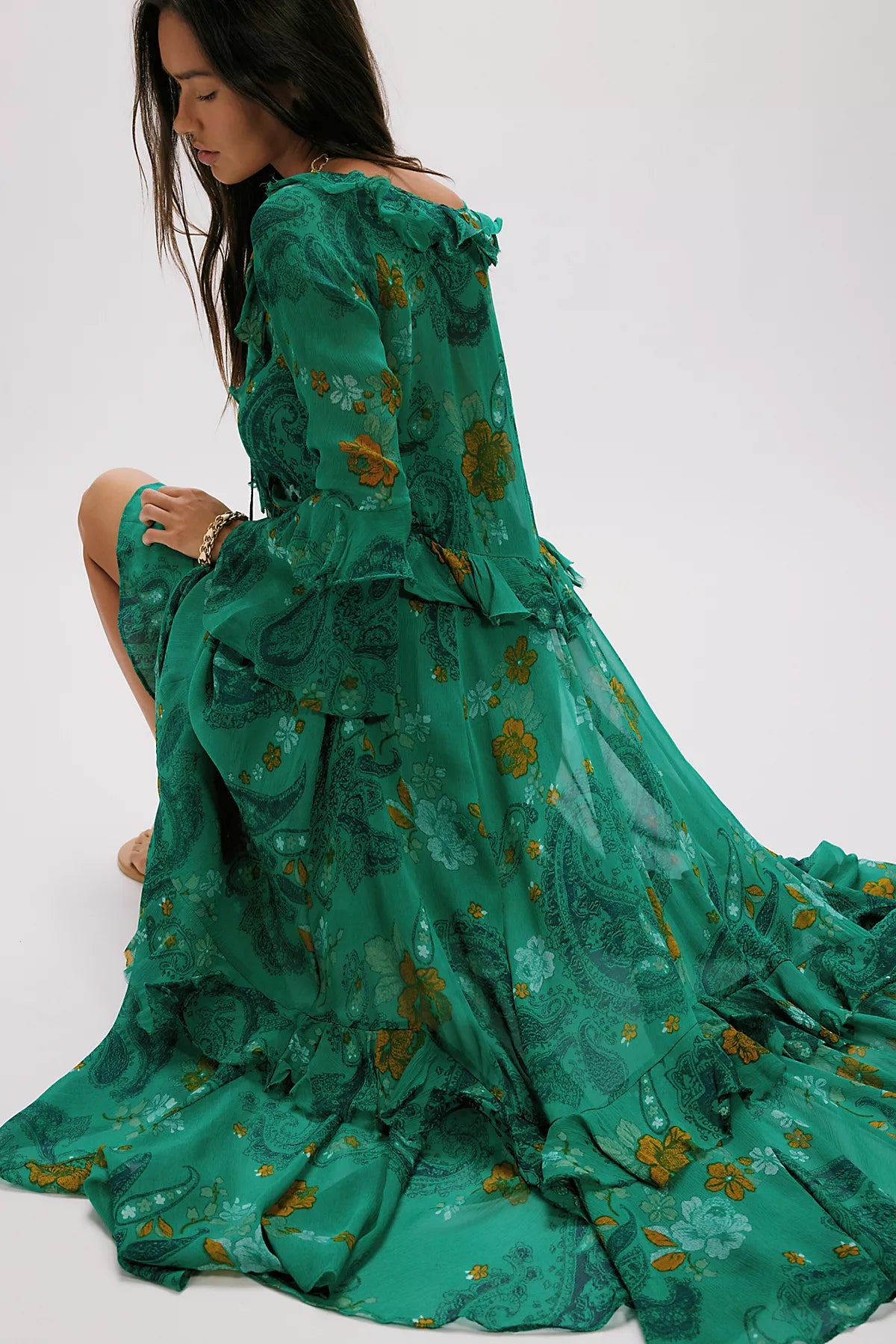 Paisley Petals Maxi Dress