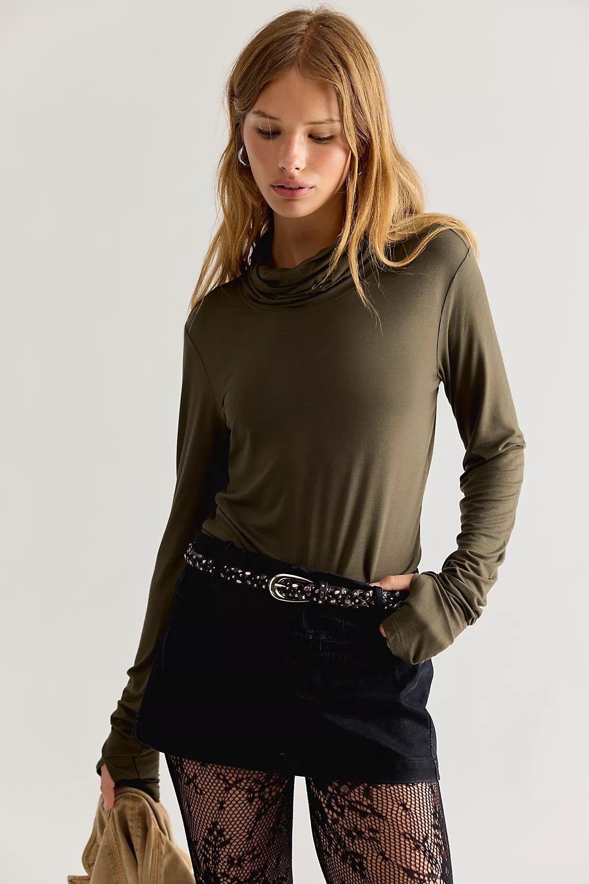 Nicholas K Demi Turtle-Neck Long Sleeve Top