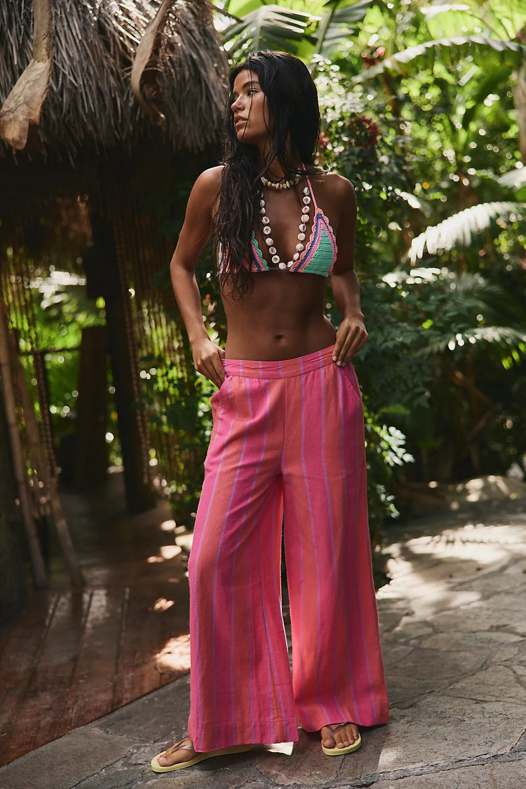 Sightseer Linen Striped Pant Set
