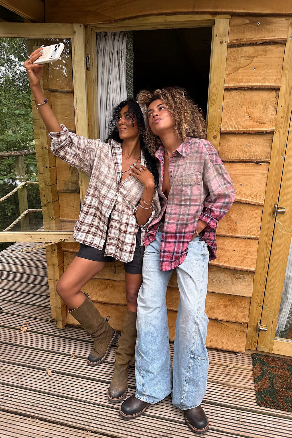 We The Free Lexi Plaid Button Down