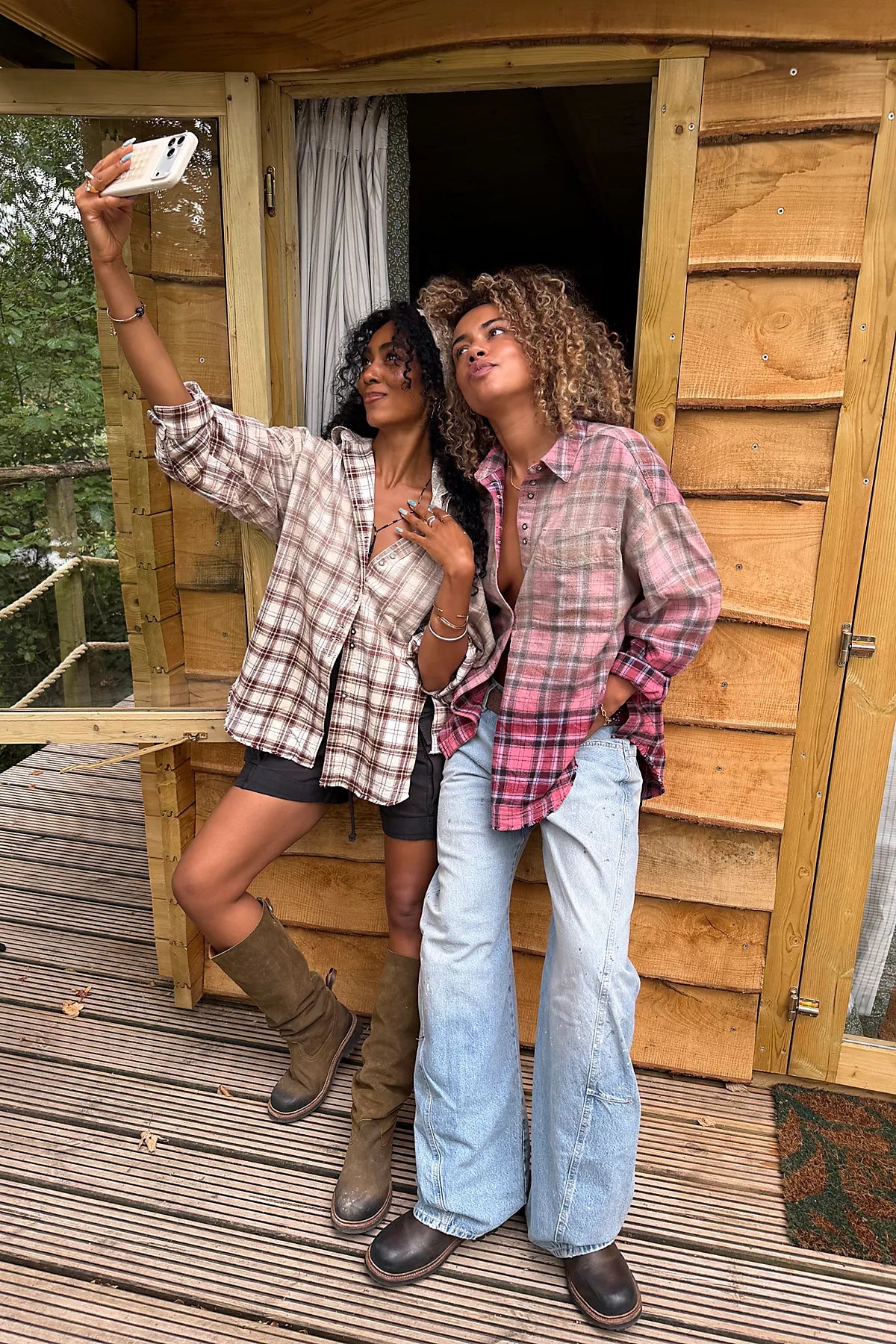 We The Free Lexi Plaid Button Down