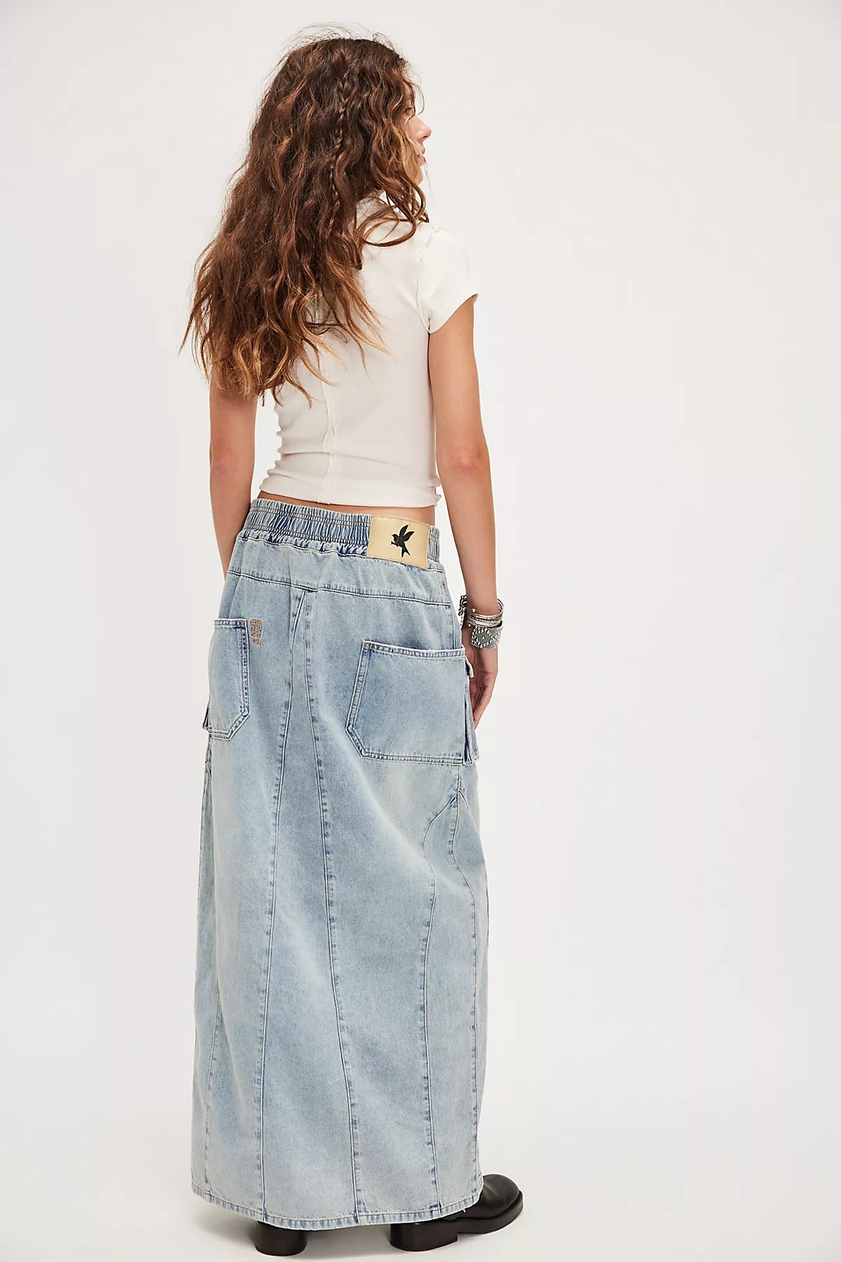 OneTeaspoon Parachute Denim Maxi Skirt