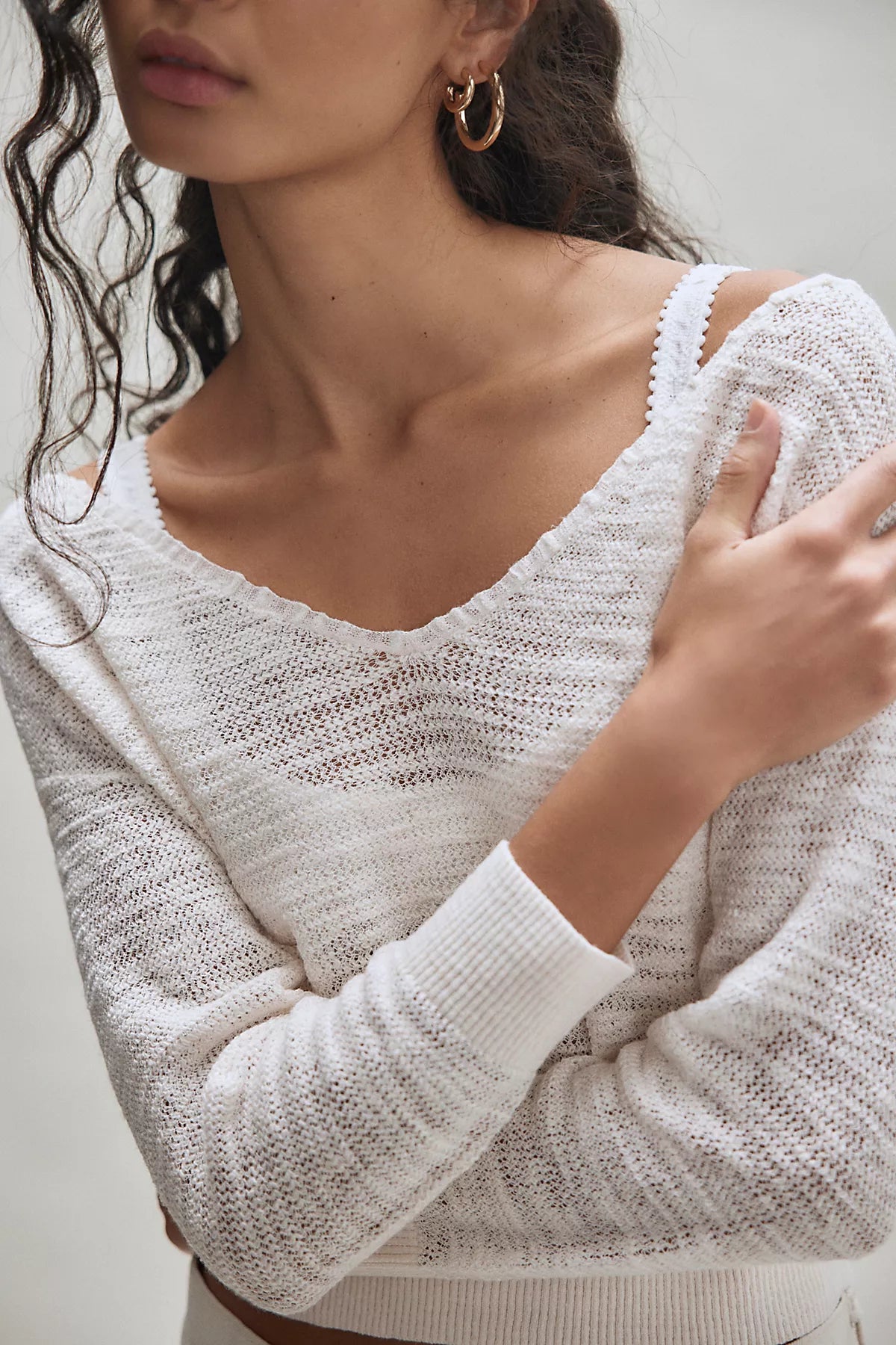 Soft Focus Fine Gauge Linen Pullover