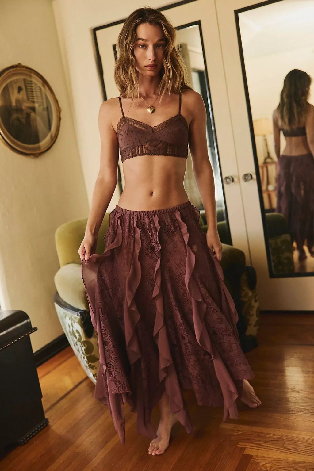 Candy Calling Maxi Slip Skirt