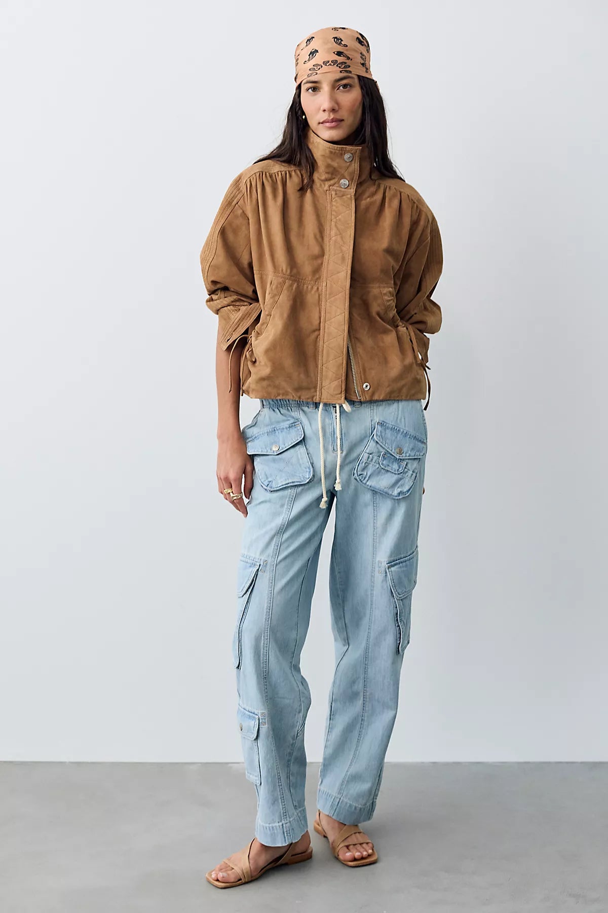 We The Free Tahiti Denim Pull-On Cargo Pants