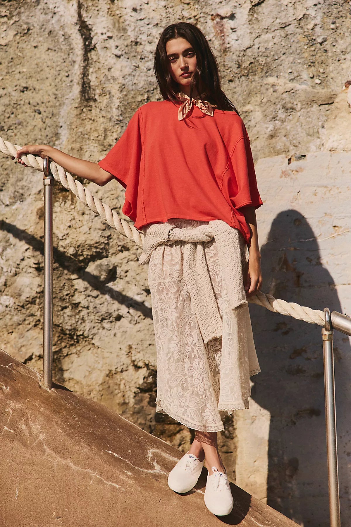 Sheer Emotion Midi Slip Skirt