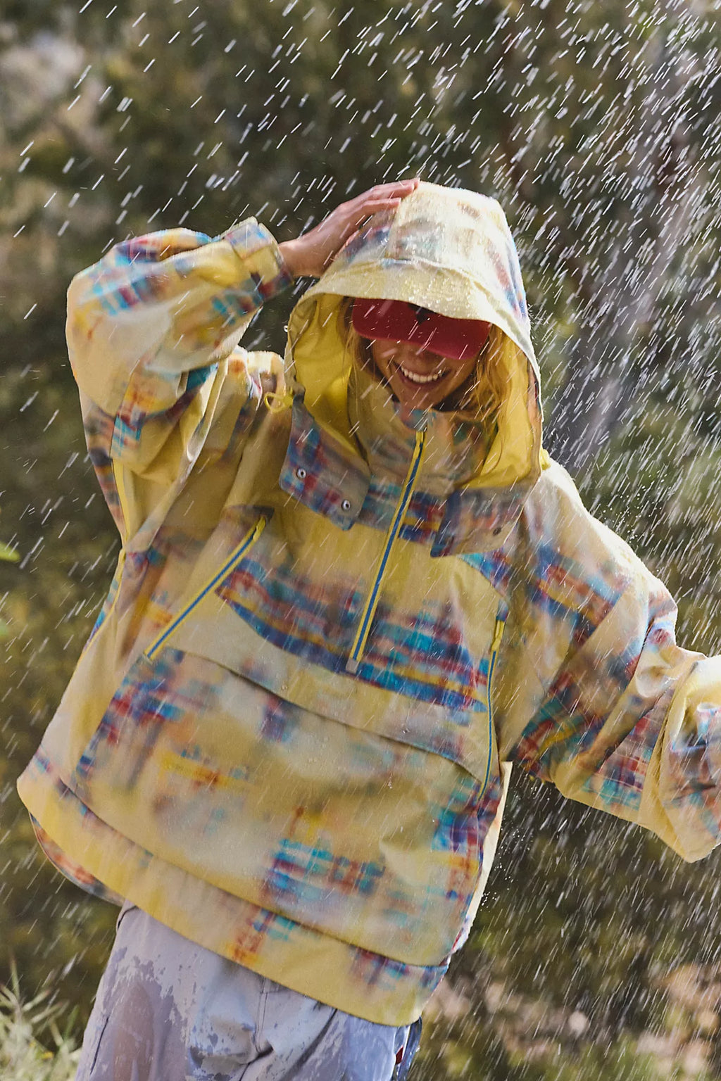 Singin’ In The Rain Printed Packable Waterproof Pullover