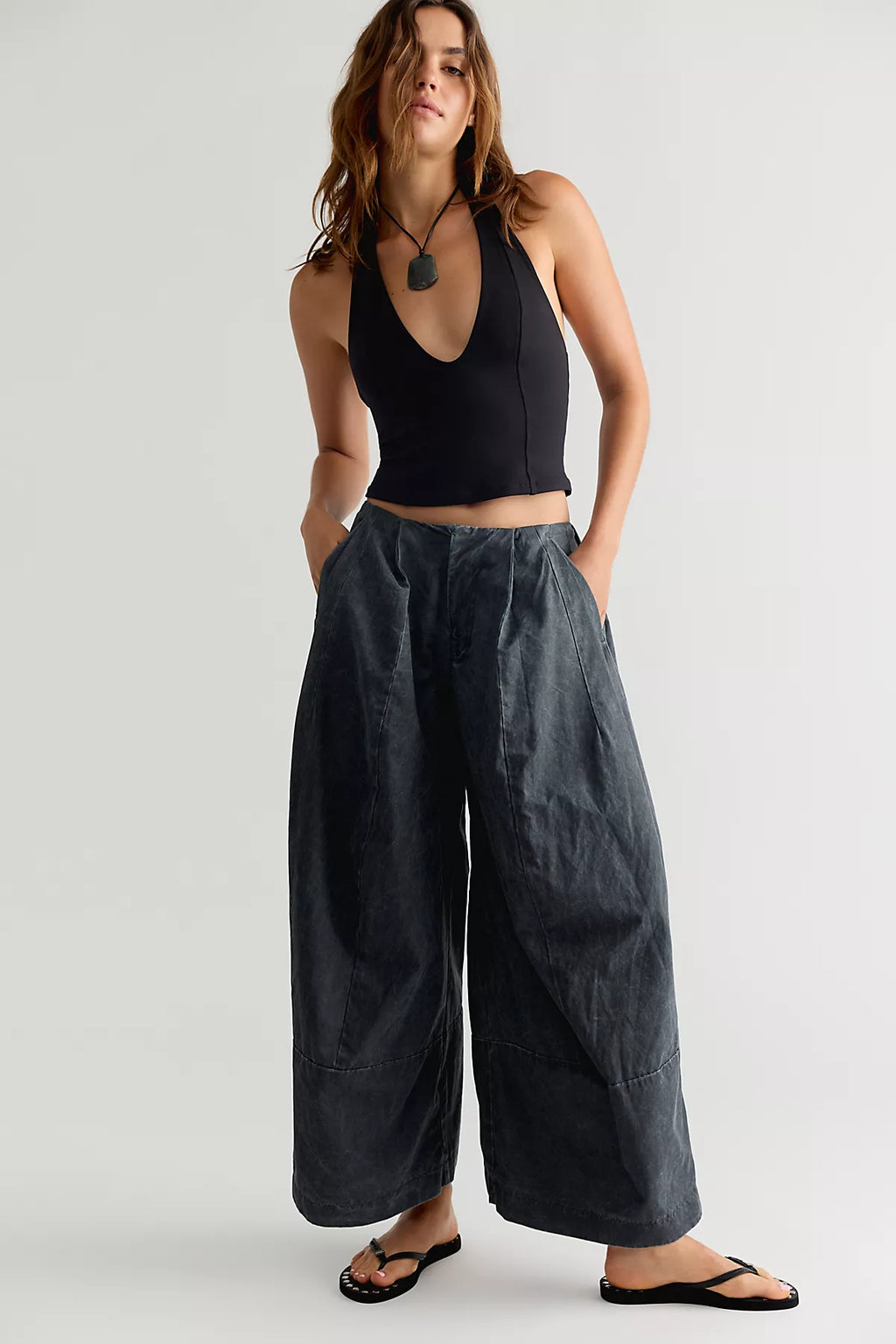 Concrete Solid Trousers