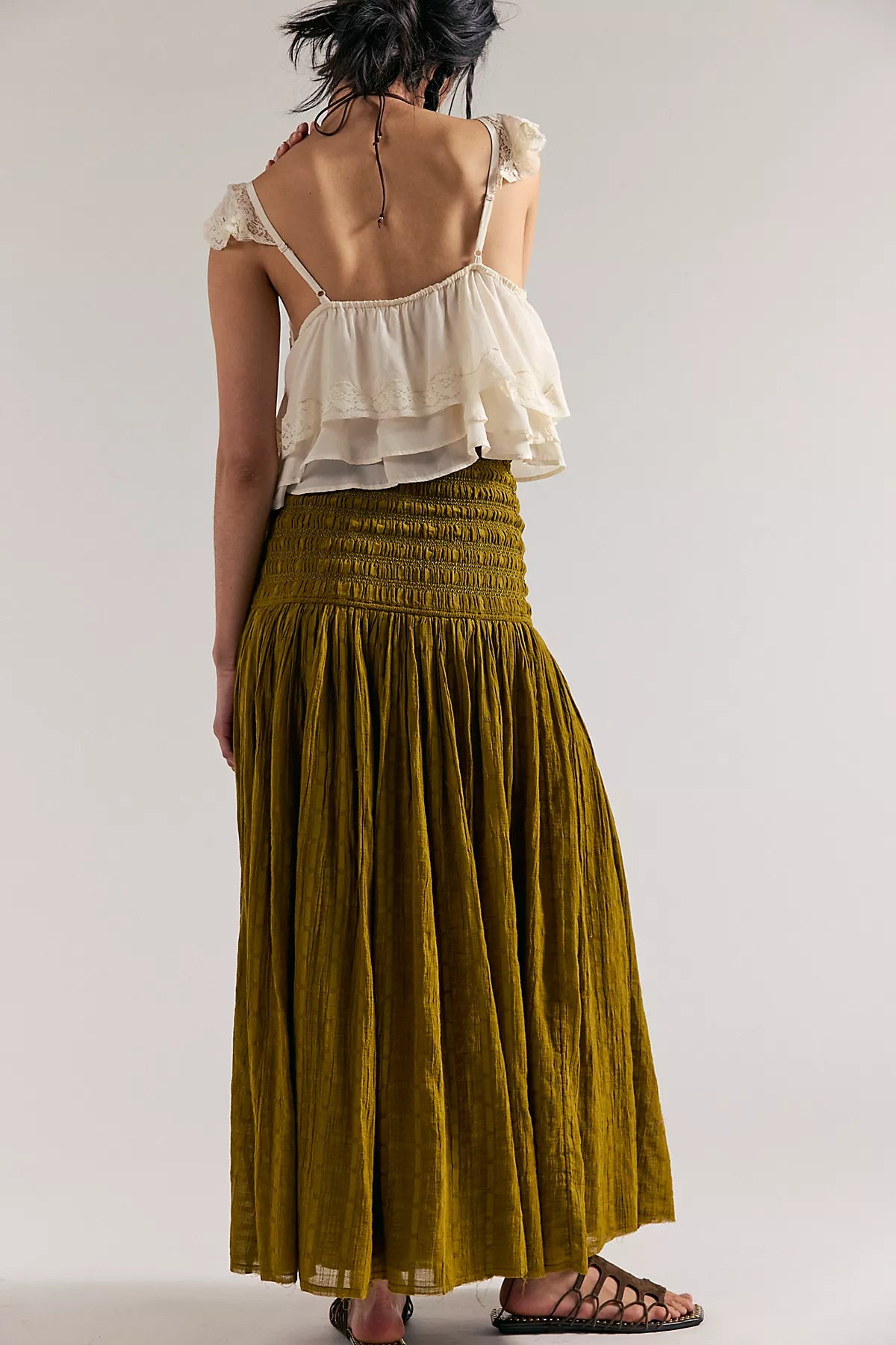 Raven Solid Convertible Maxi Skirt