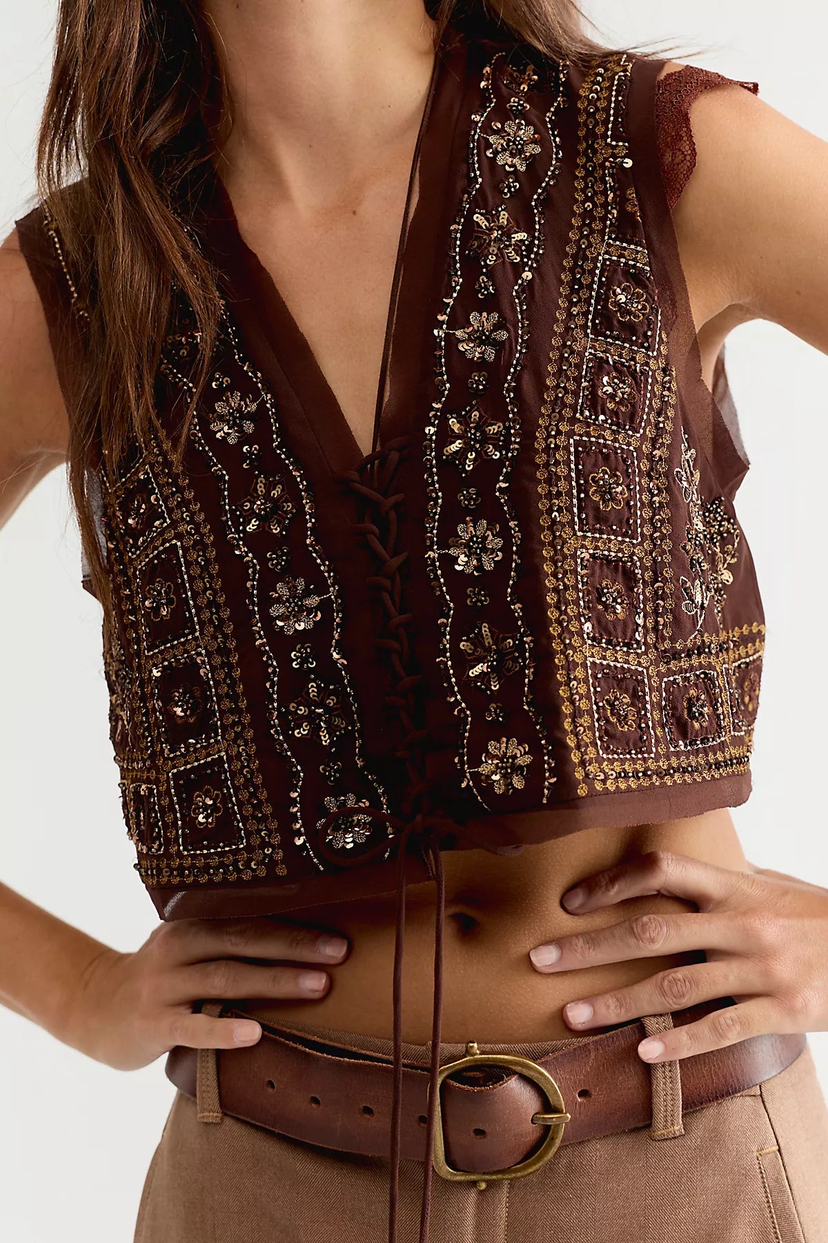 Sun Kissed Embellished Vest