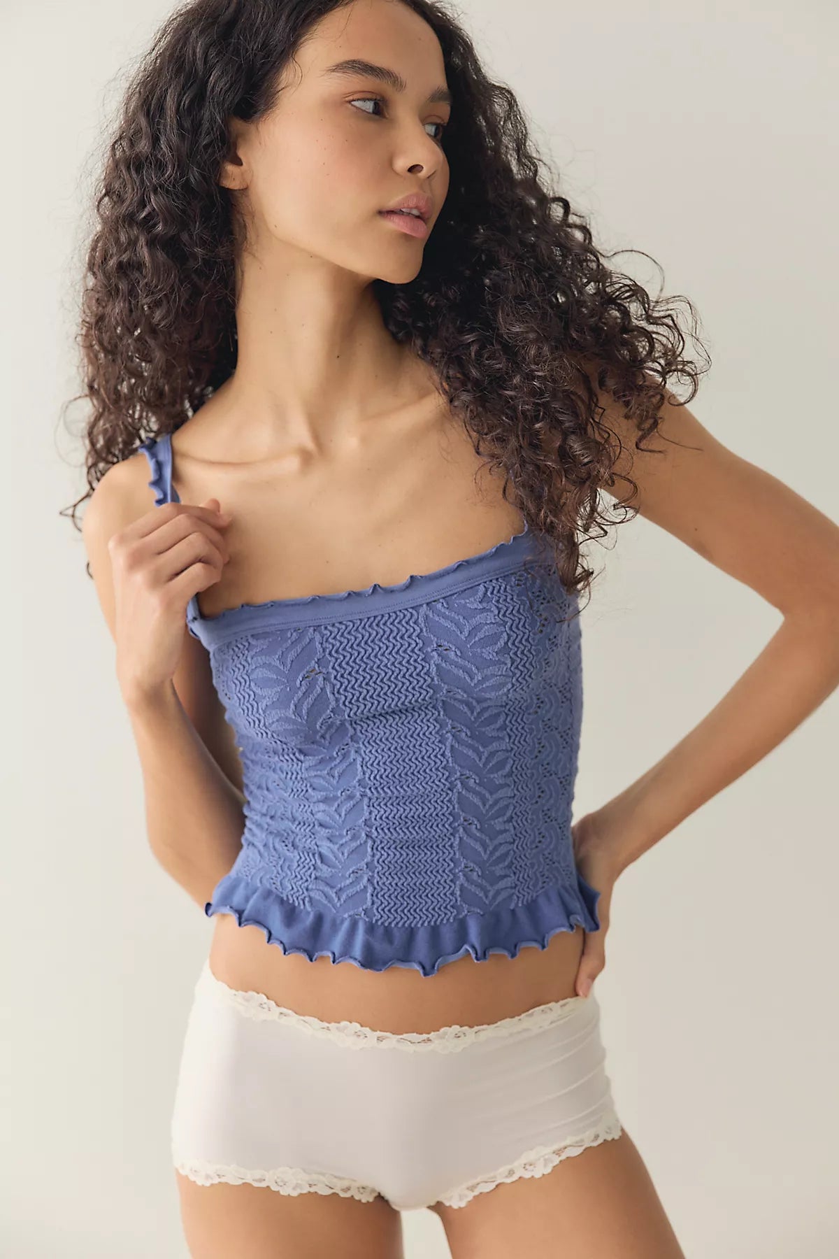 So Soft Frill Square Neck Tank