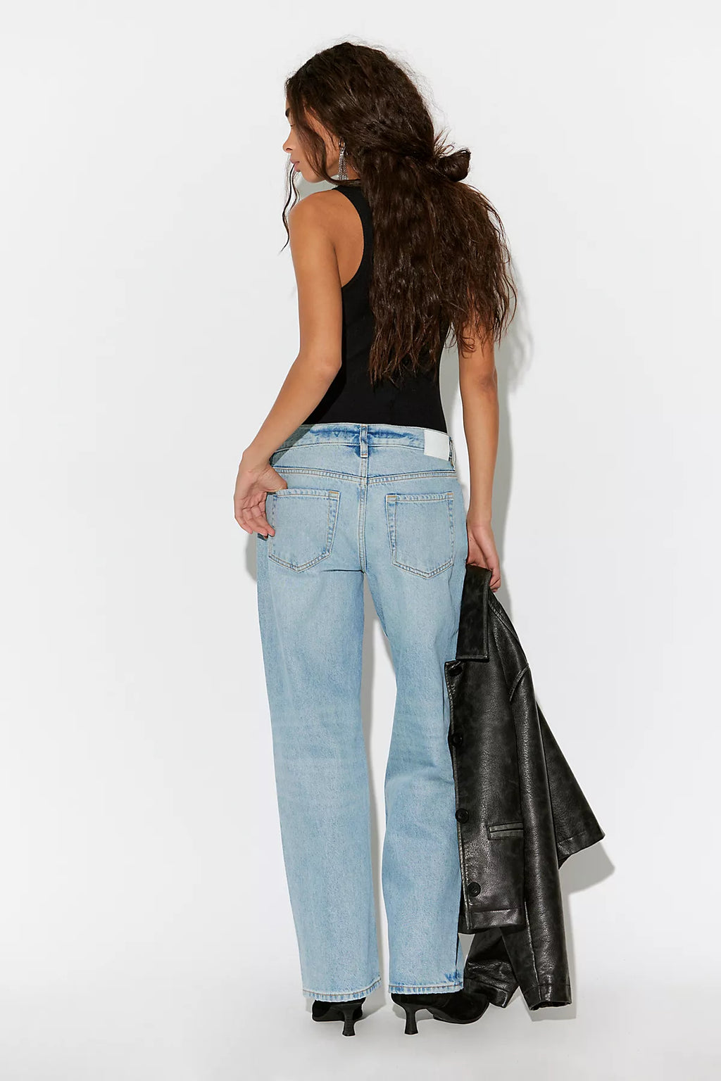 EB Denim Low-Rise Baggy Jeans