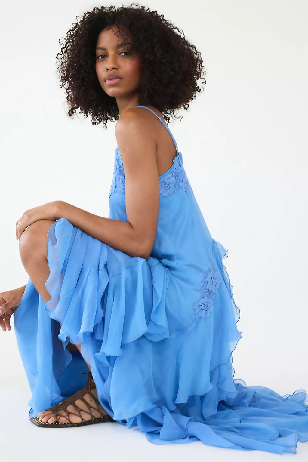 Nigel Preston Floating Angel Chiffon Maxi Dress