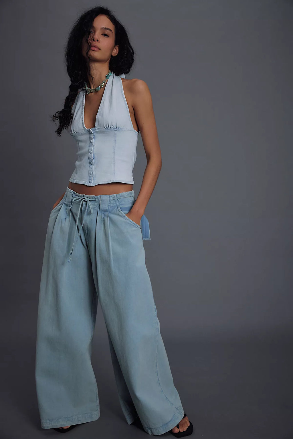 Ramona Denim Halter Top