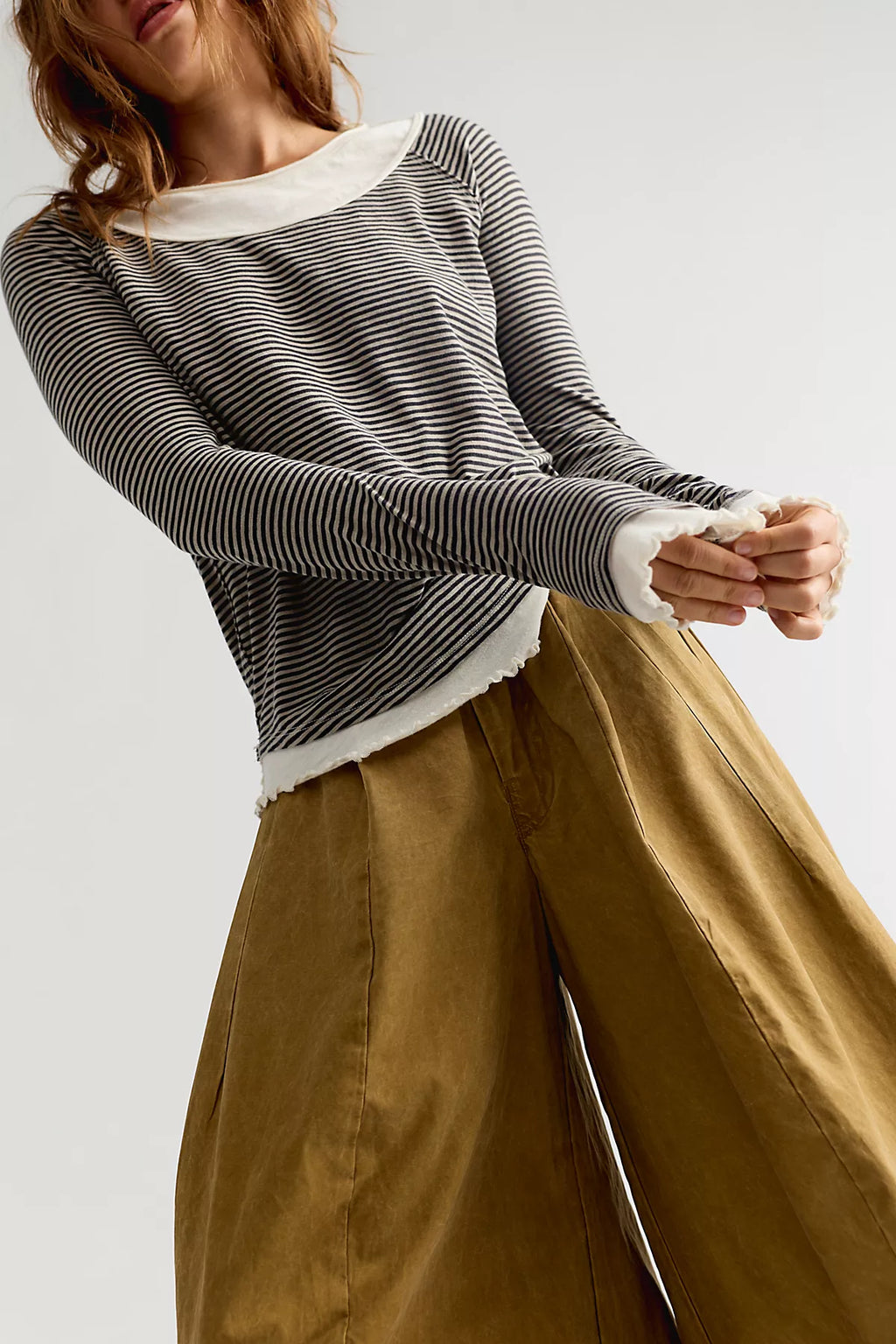 We The Free Two's A Charm Stripe Long Sleeve Top