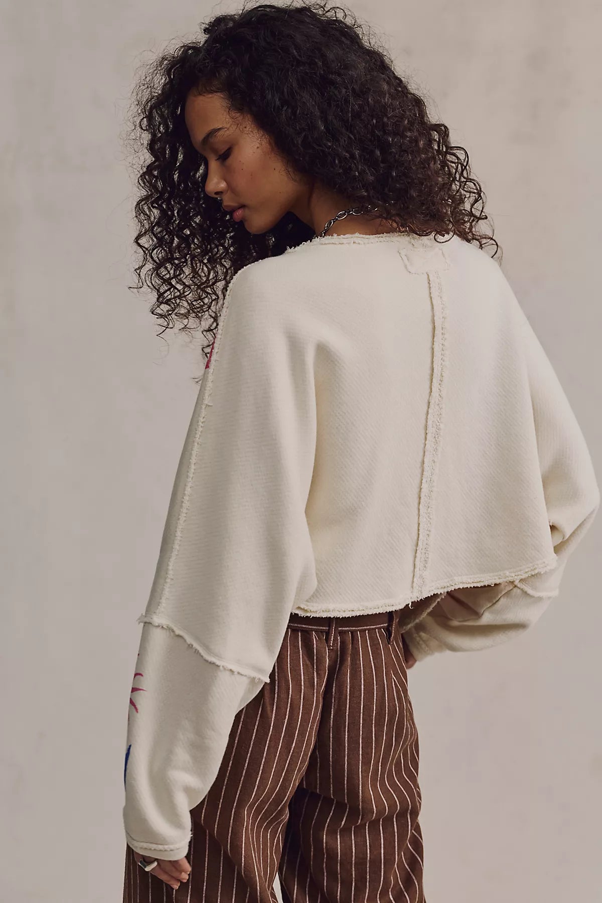 We The Free To The East Printed Pullover