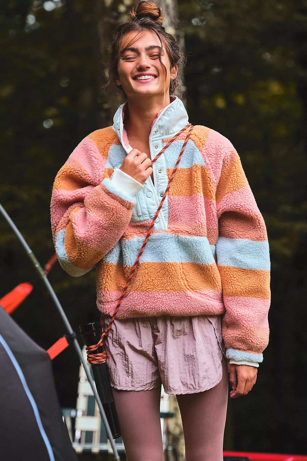 Hit The Slopes Printed Fleece Pullover