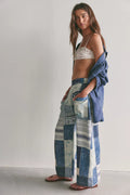 We The Free Symphony Patched Wide Leg Jeans