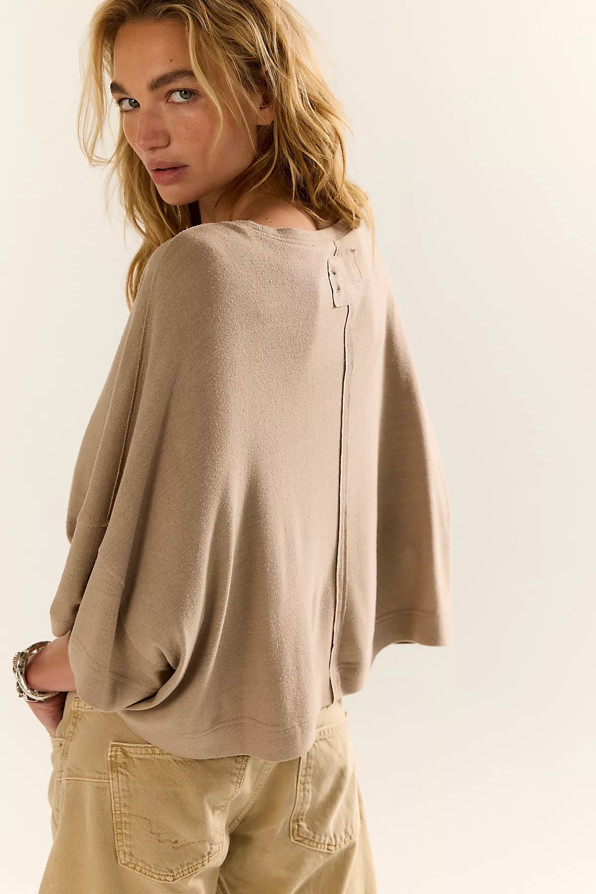 We The Free Boxy Crew-Neck Silk Tee