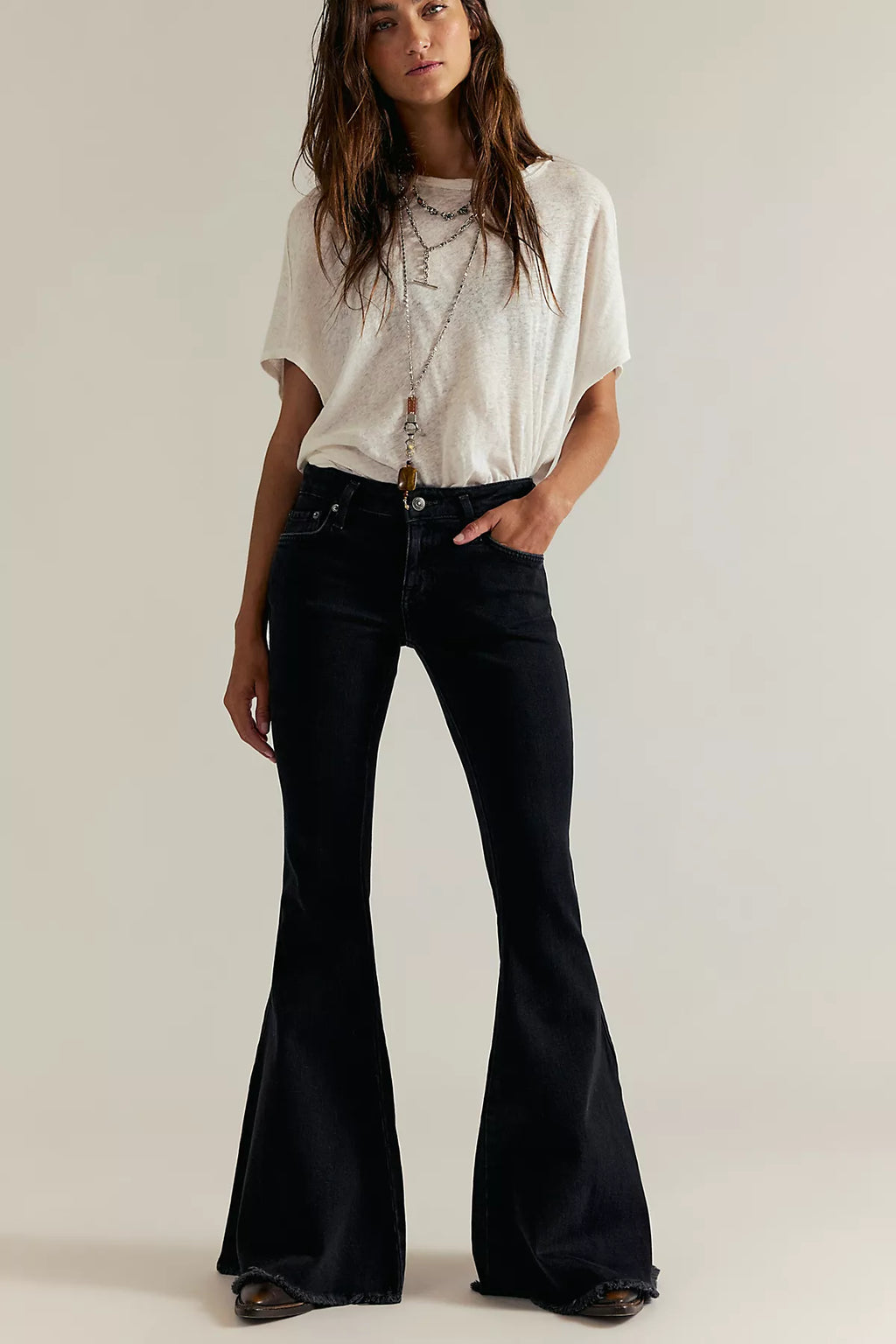 We The Free Emre Low-Rise Flare Jeans