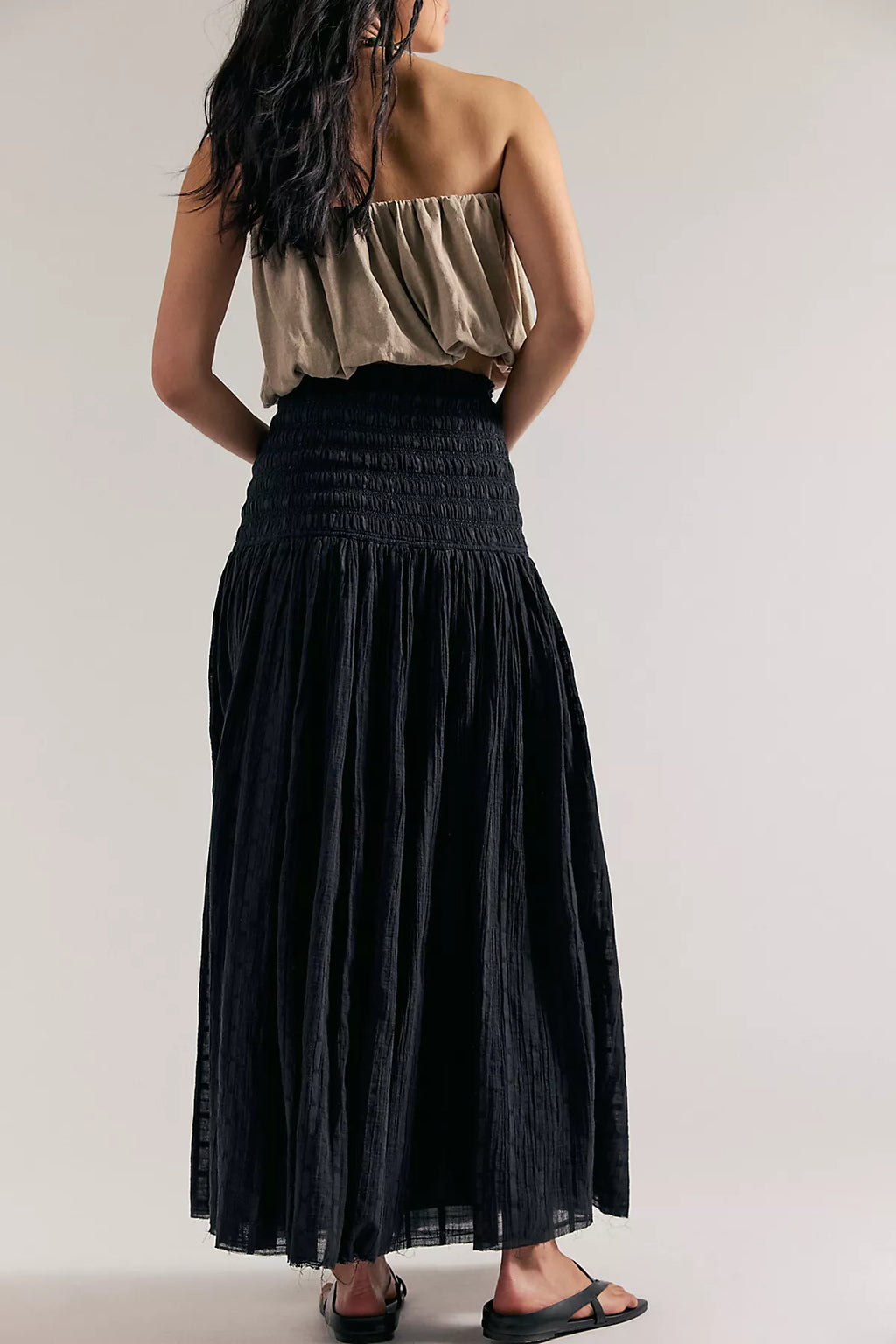 Raven Solid Convertible Maxi Skirt