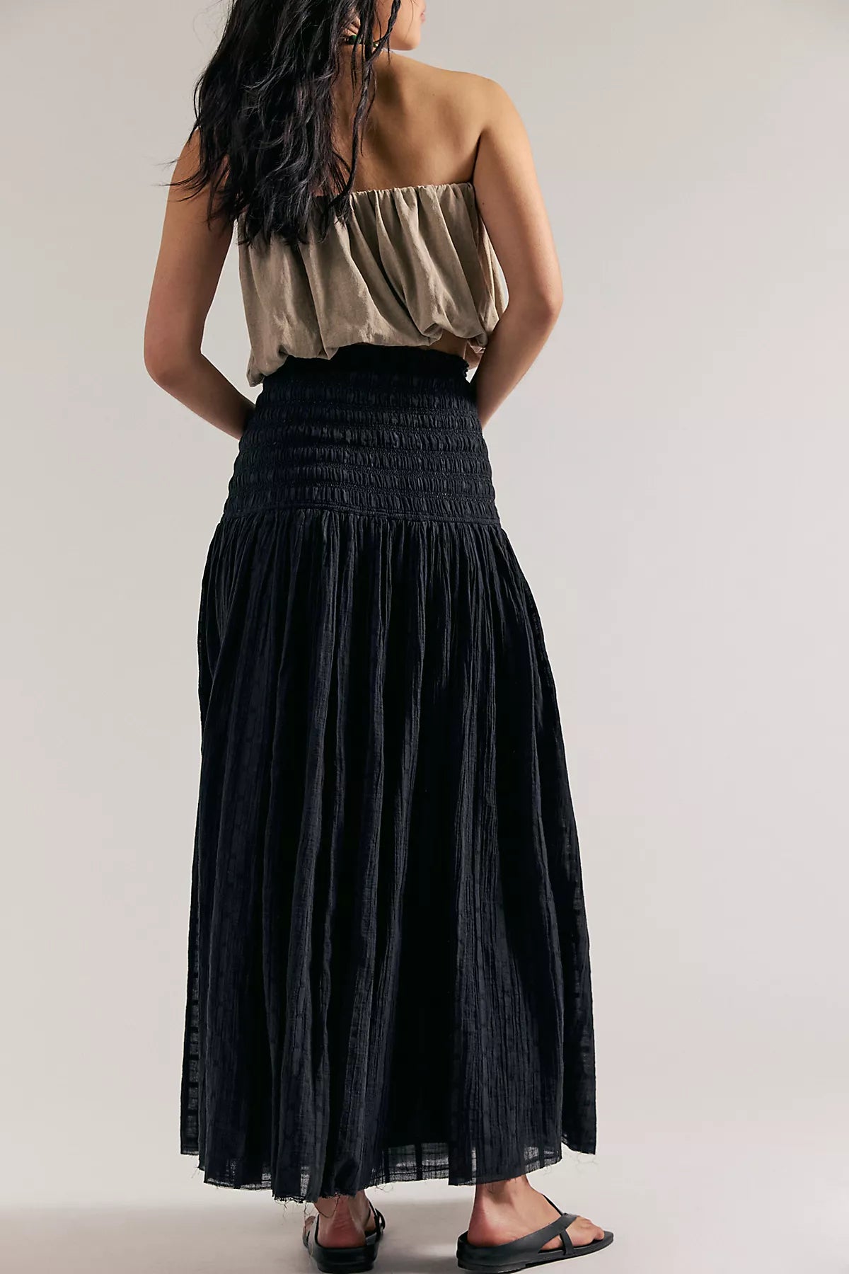 Raven Solid Convertible Maxi Skirt