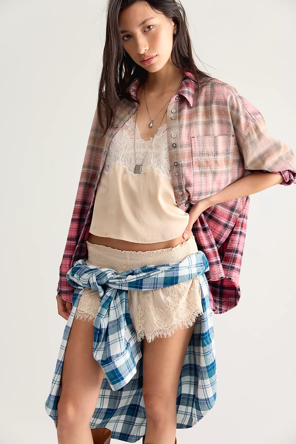 We The Free Lexi Plaid Button Down