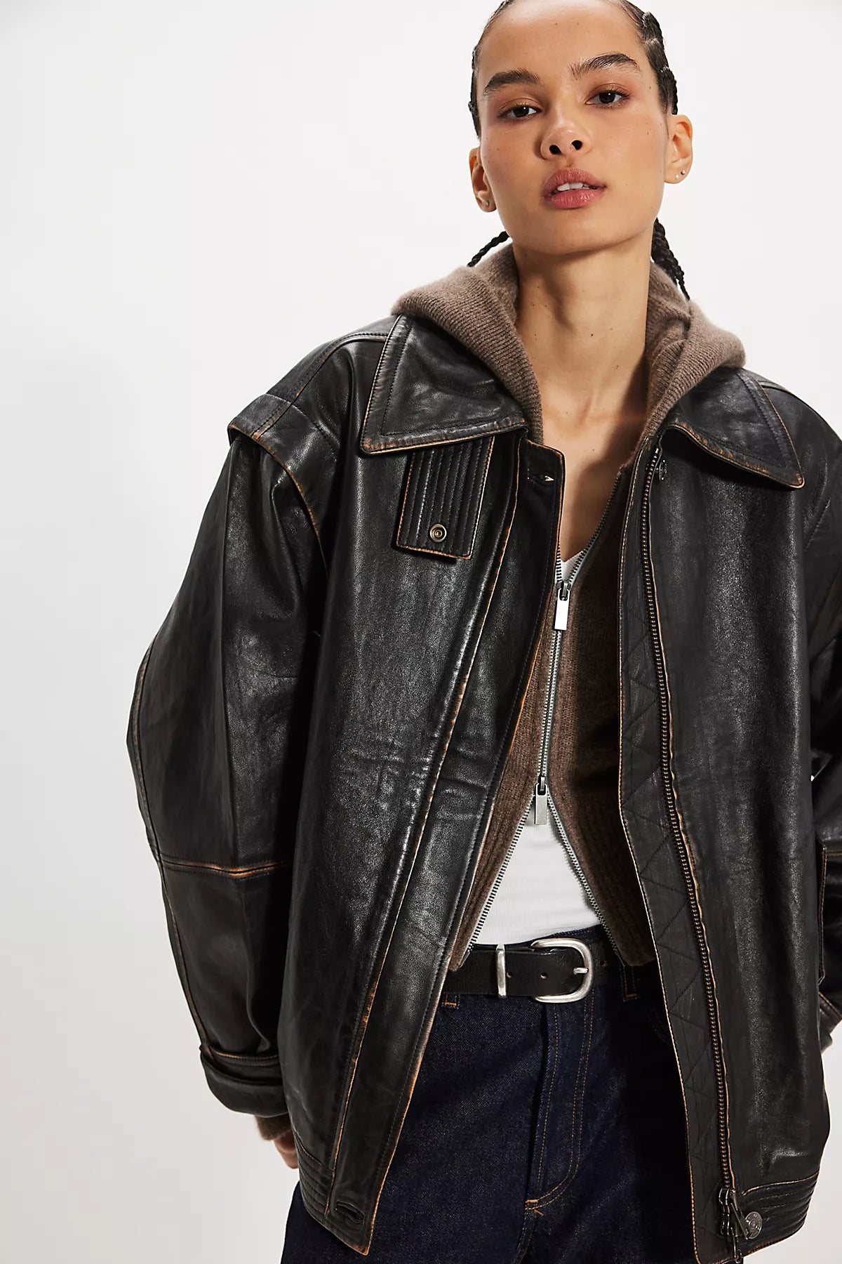 We The Free Parker Leather Jacket